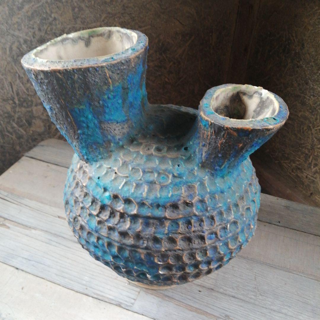 青釉土瓶形花瓶　32cm