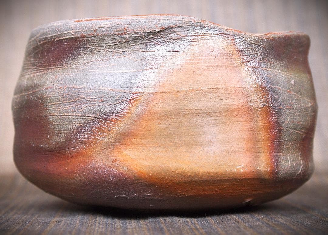 ハジミ★中村和樹★備前【窯変】茶碗A、角皿A,B、丸皿１８.５