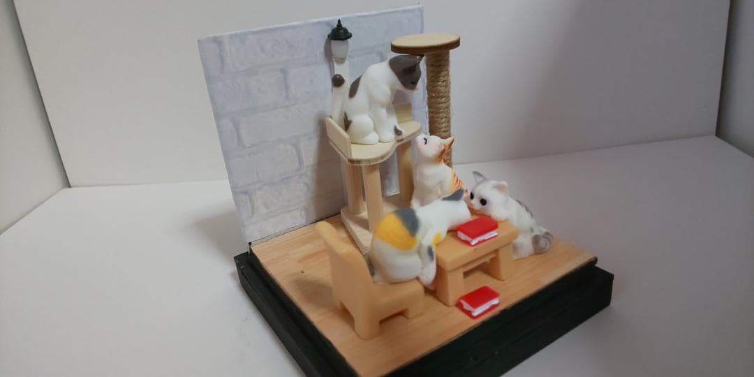 ねこのお遊びジオラマ