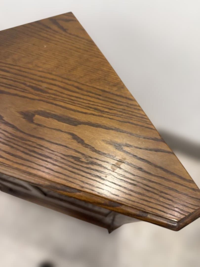 取りに来れる方限定　英国製　木製コーナーキャビネット ブラウン　ビンテージ