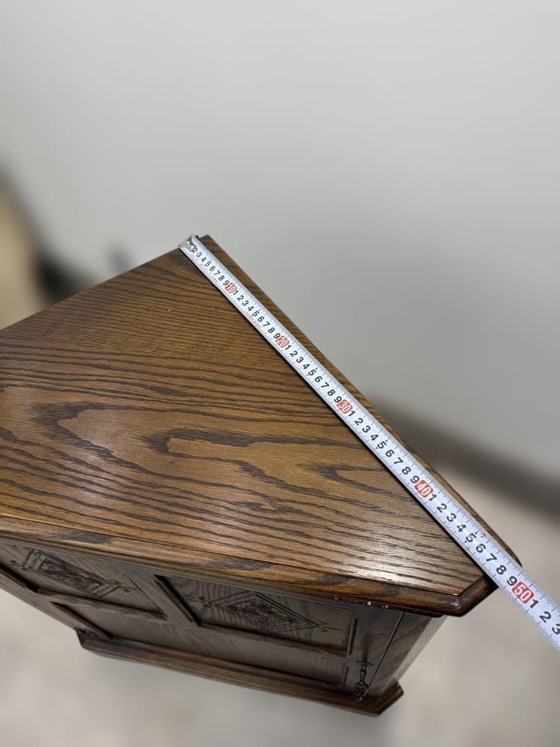 取りに来れる方限定　英国製　木製コーナーキャビネット ブラウン　ビンテージ