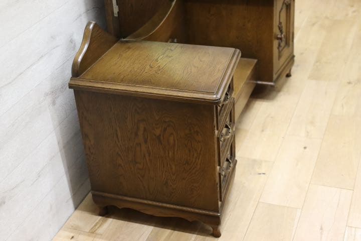 GMEN200○神戸家具 洋家具 ドレッサー 鏡台 化粧台 オーク材 クラシッ