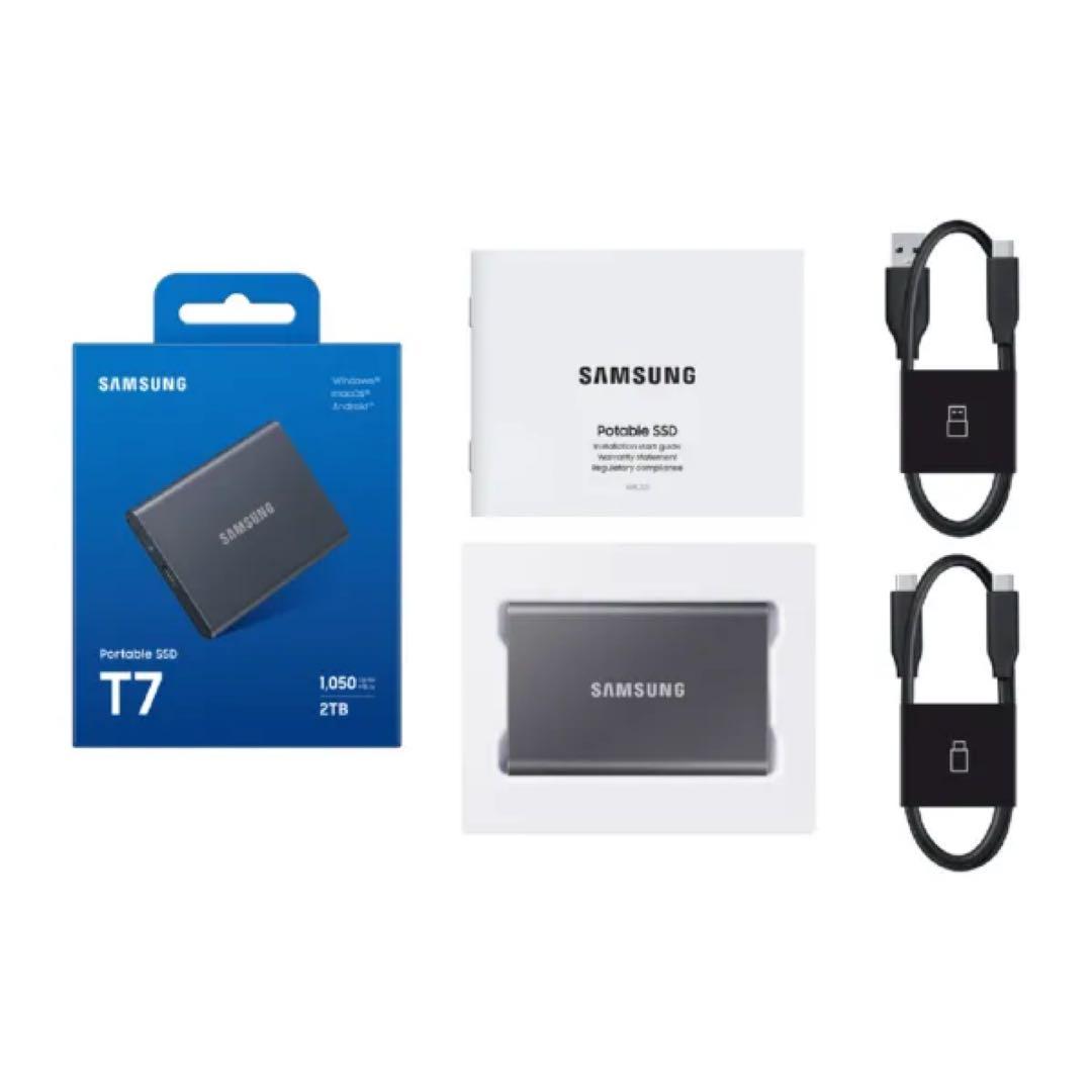 外付けハードディスク・ドライブ Samsung Portable SSD T7 2TB