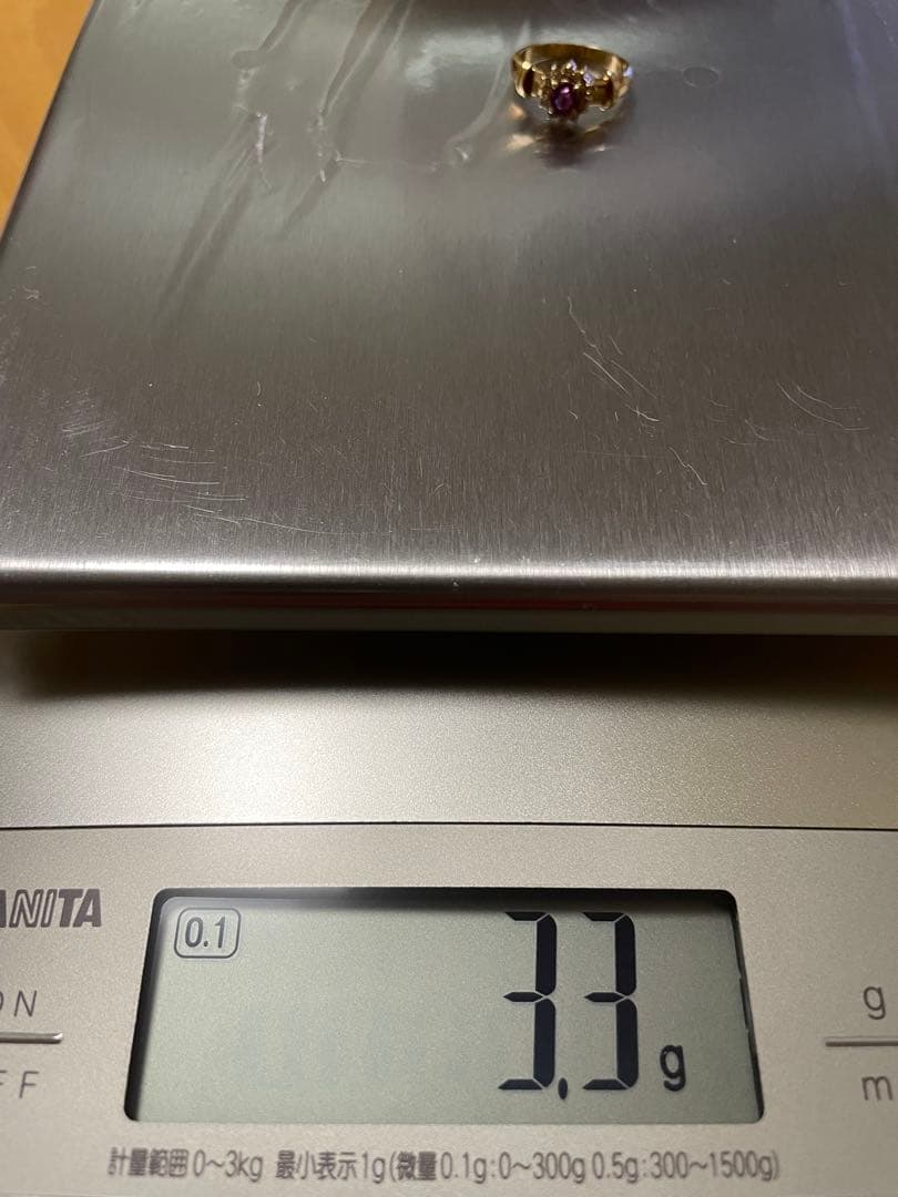k18 ルビーリング　10号