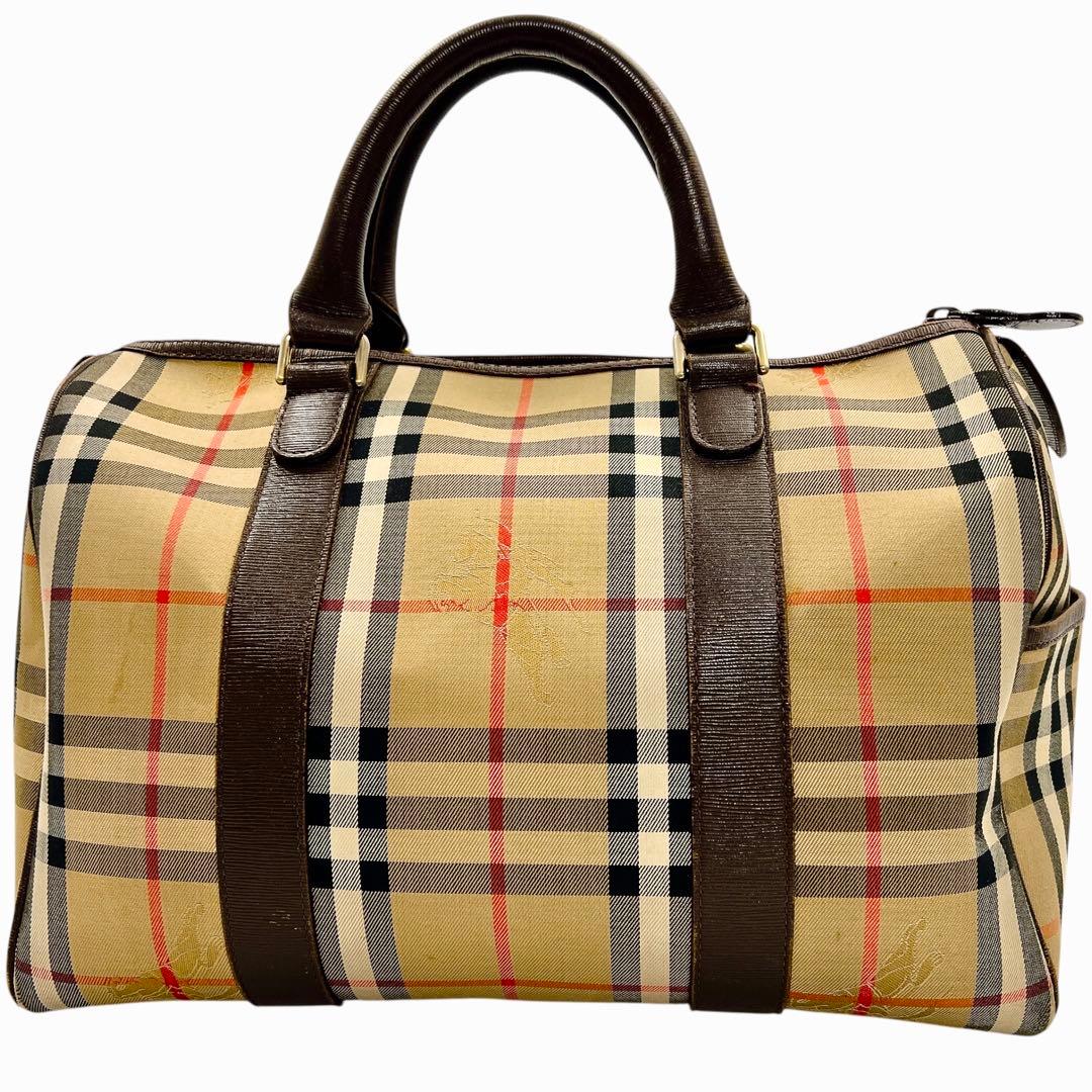 BURBERRY ノバチェック ユニセックス ボストンバッグ 9015