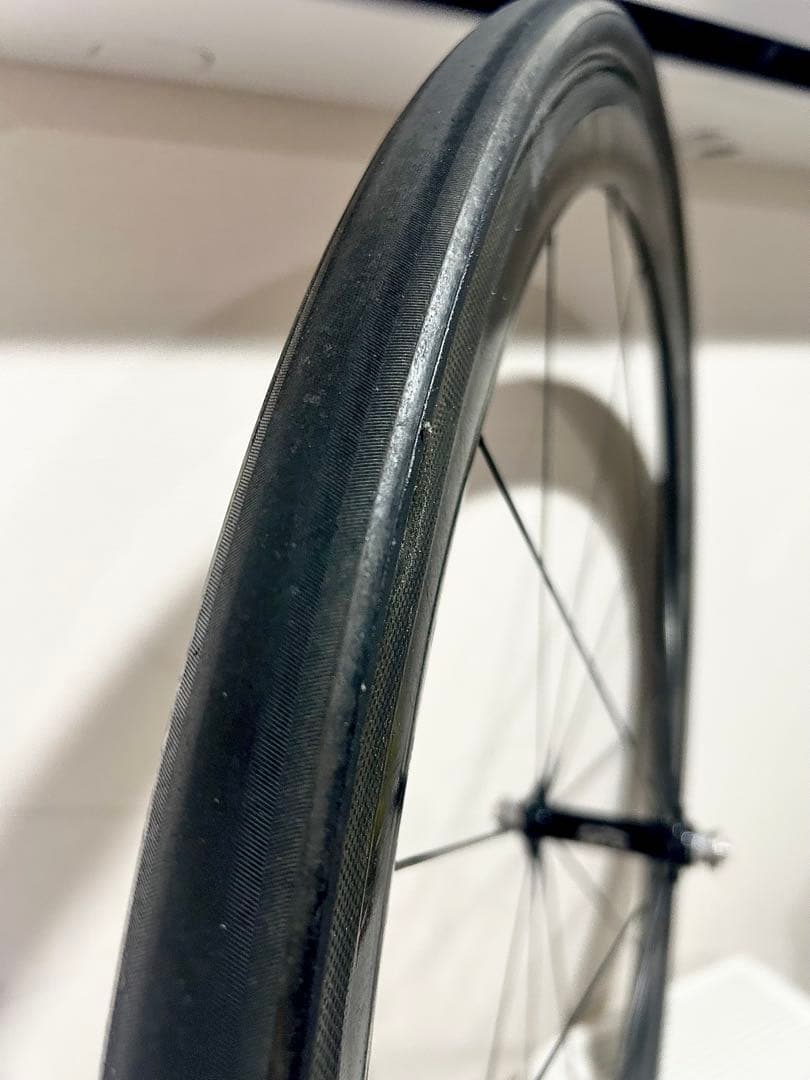◆TNIハブ仕様Carbonカーボンホイール前輪＆チューブラータイヤ付0.85g