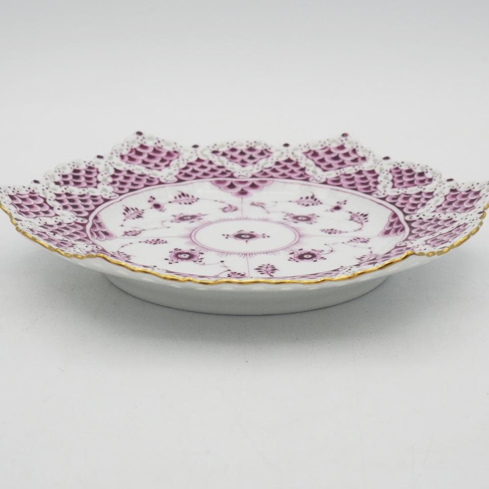 ロイヤルコペンハーゲン バーガンディ ダブルレース プレート 17.5cm #1