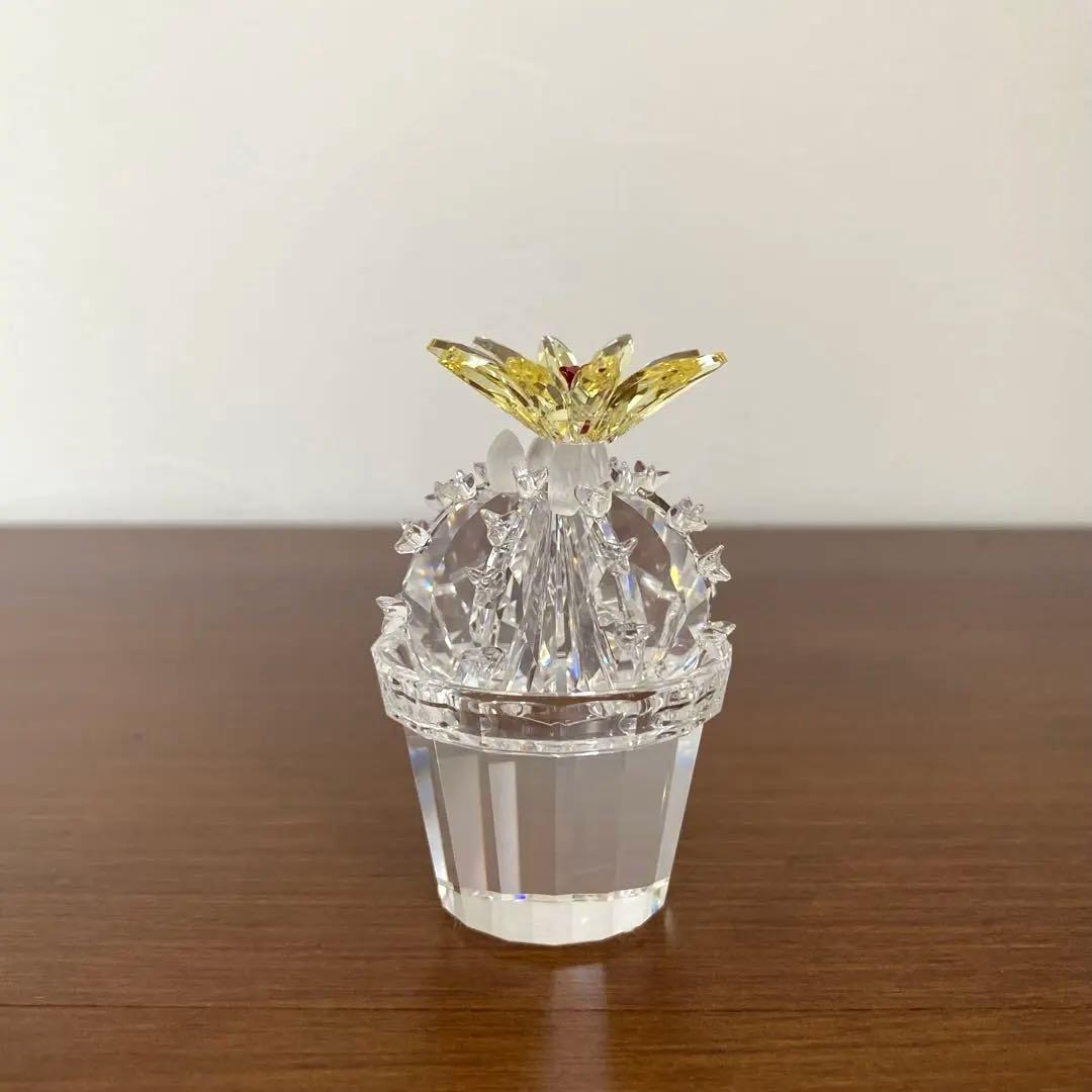 SWAROVSKI スワロフスキー クリスタル サボテン開花 サボテン 置物
