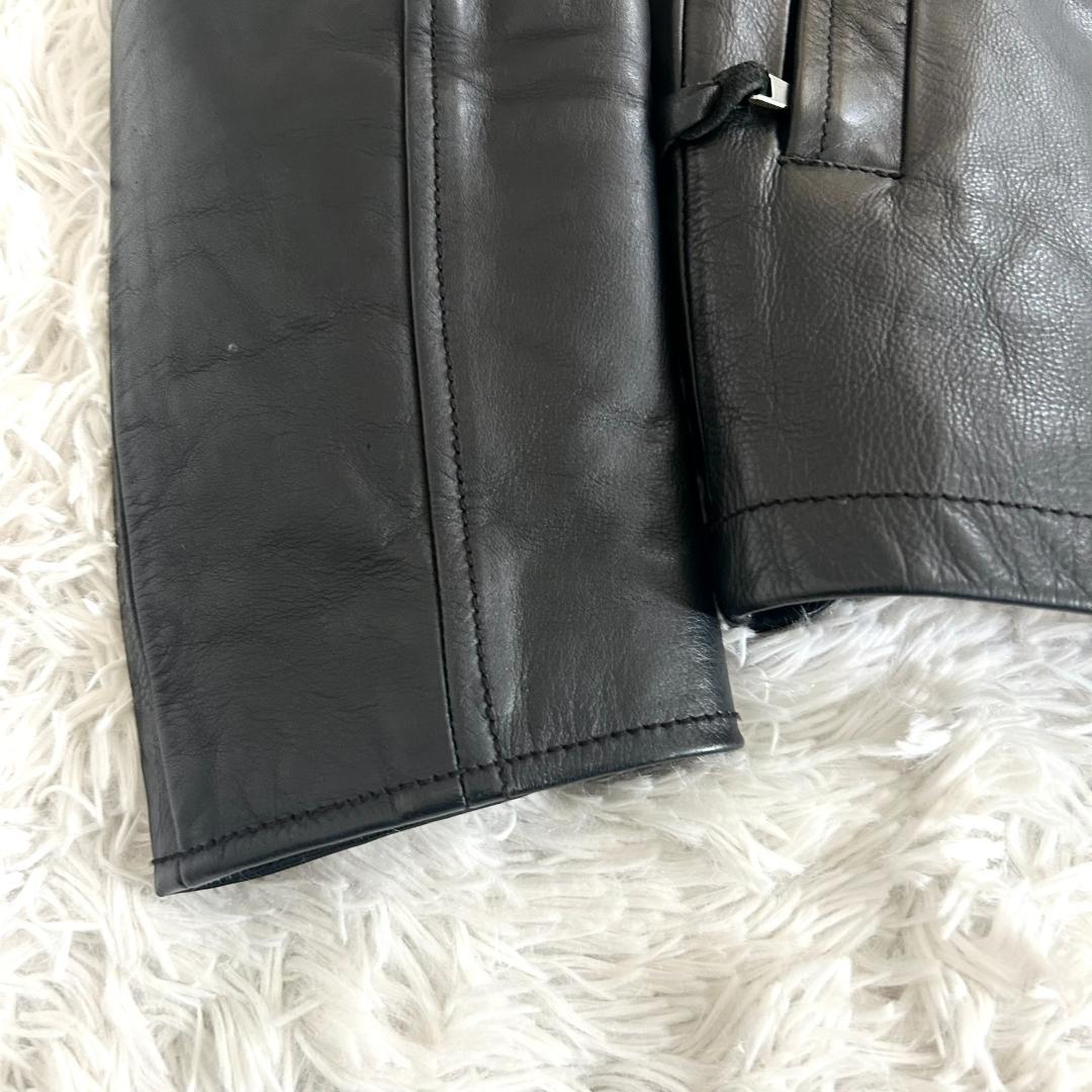 ビューティー&ユース　ユナイテッドアローズ　 レザー ノーカラージャケット M