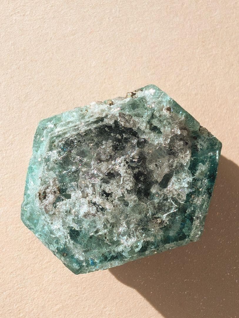 コロンビア産 エメラルド ベリル パイライト 鉱物標本 原石