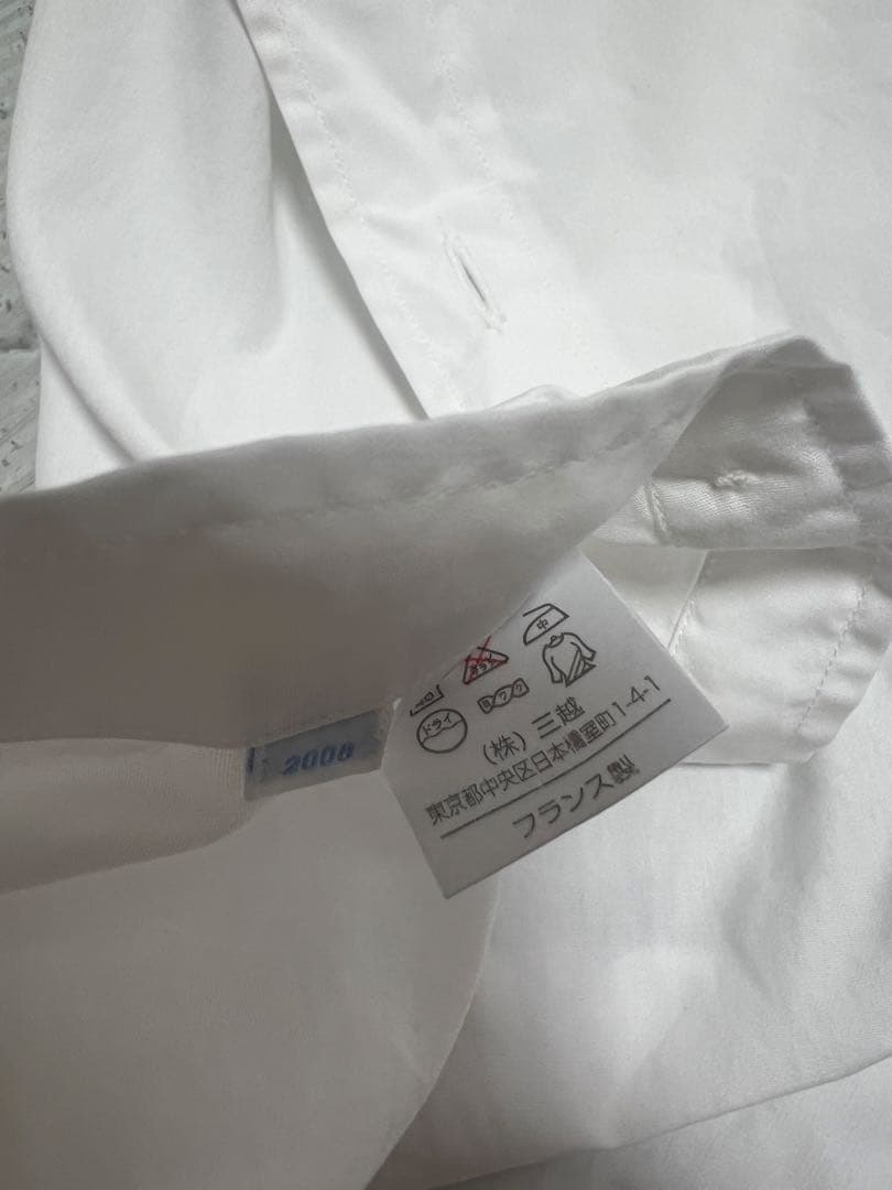 CHARVET シャツ ホワイト レギュラーカラー シャルべ 42 無地