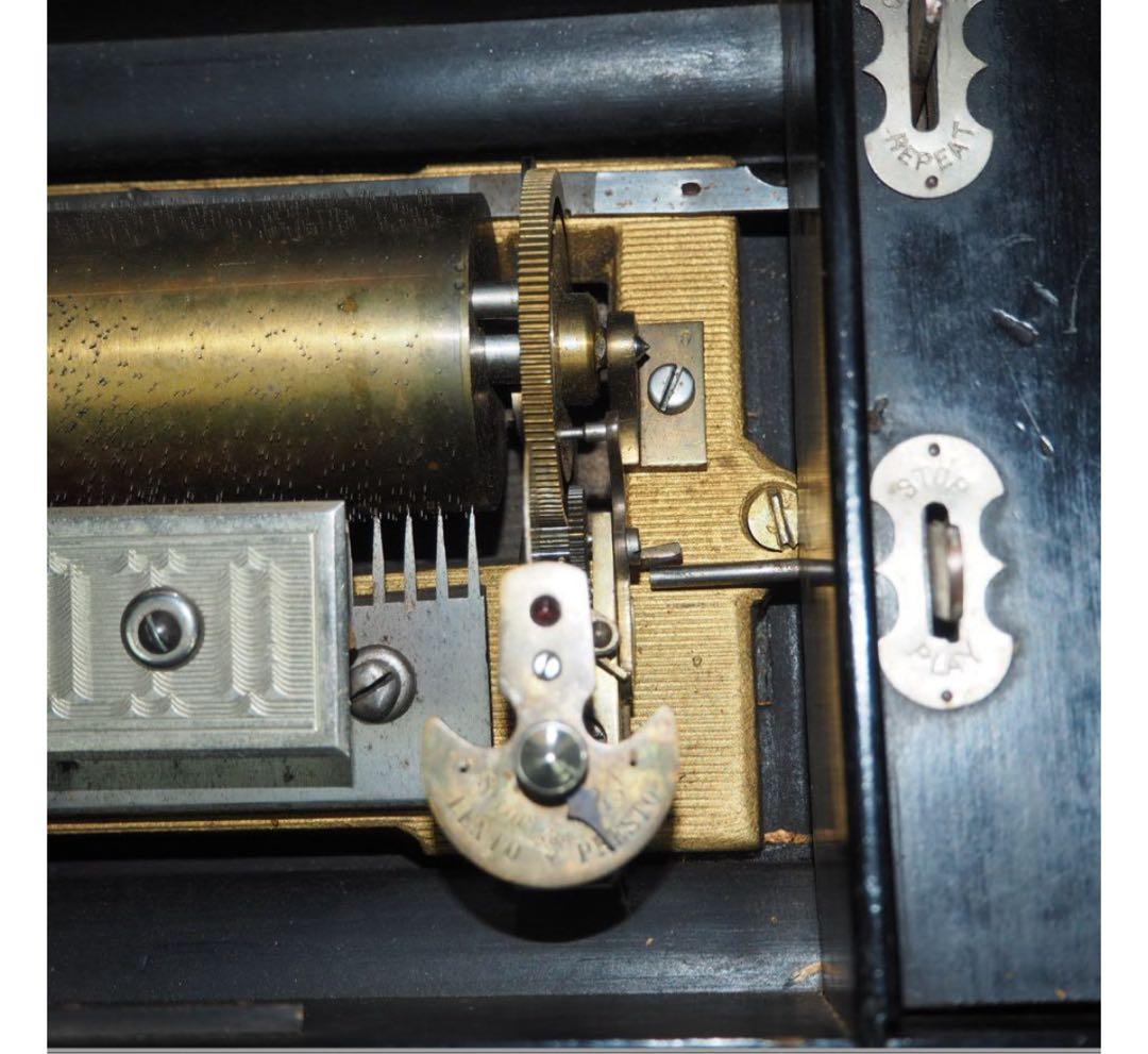 送料無料博物館級19世紀半ば頃スイス製オルゴール　稼働品幅48ｃｍ重8.3ｋｇ★