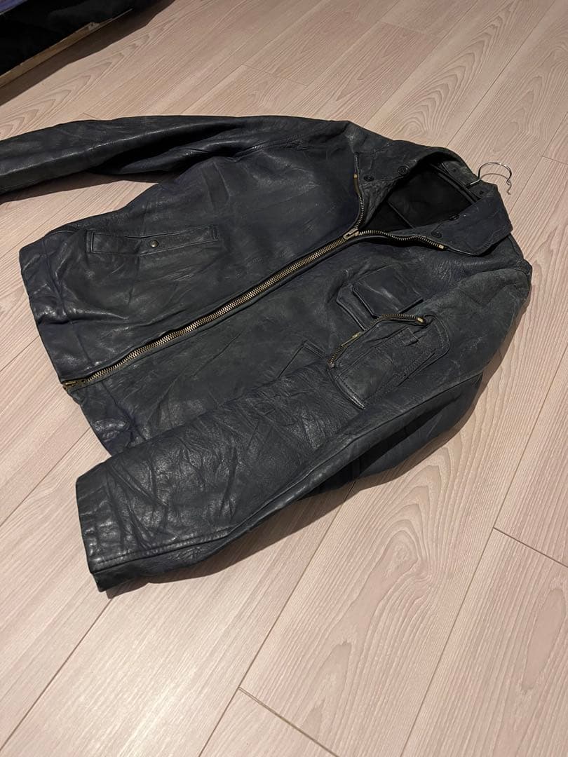 60〜70sフランス軍レザーフライトジャケット ヴィンテージ ミリタリー