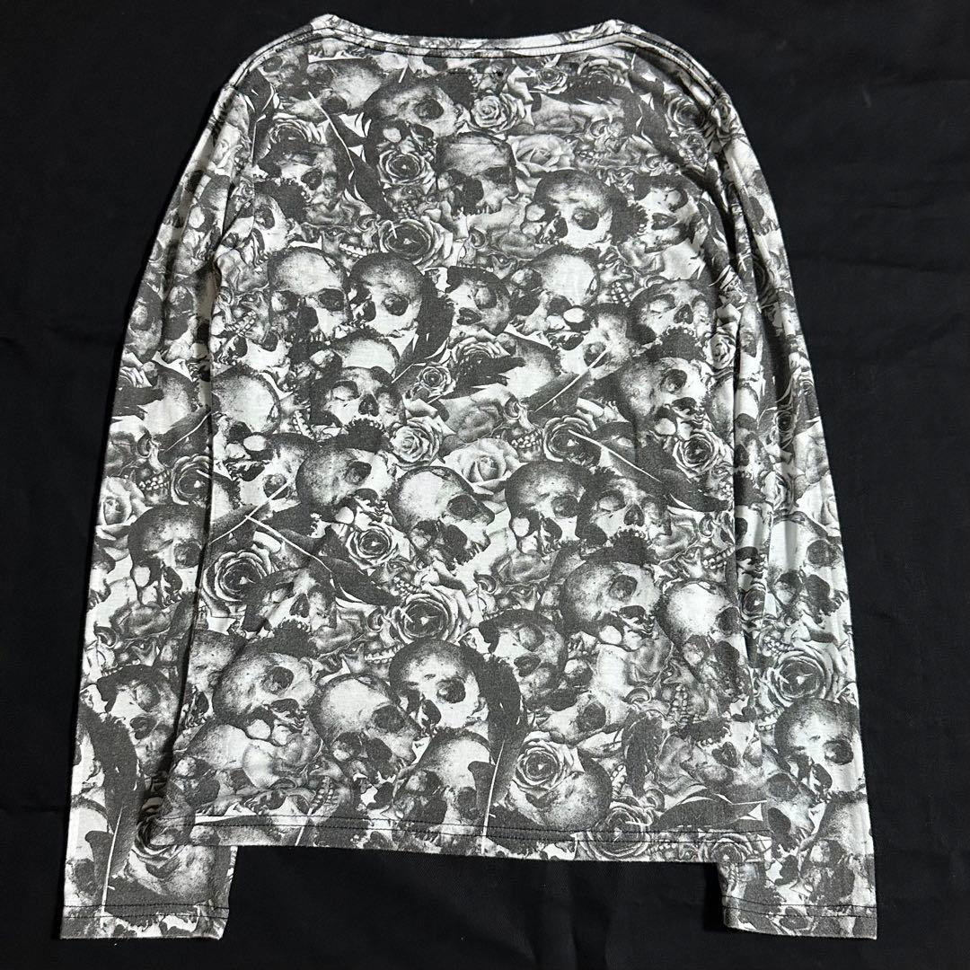 00s archive midas skull rose 長袖カットソー
