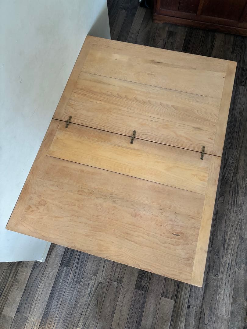 アンティーク　アトリエテーブル　ダイニングテーブル 剥離