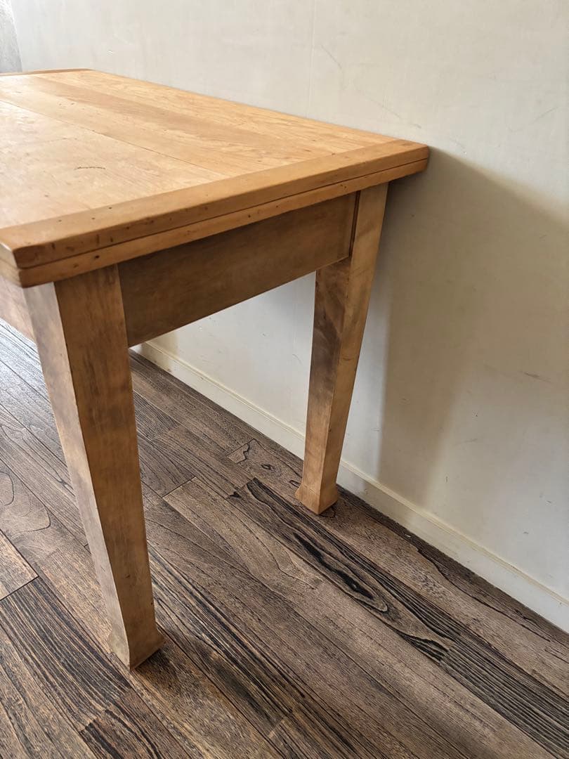 アンティーク　アトリエテーブル　ダイニングテーブル 剥離