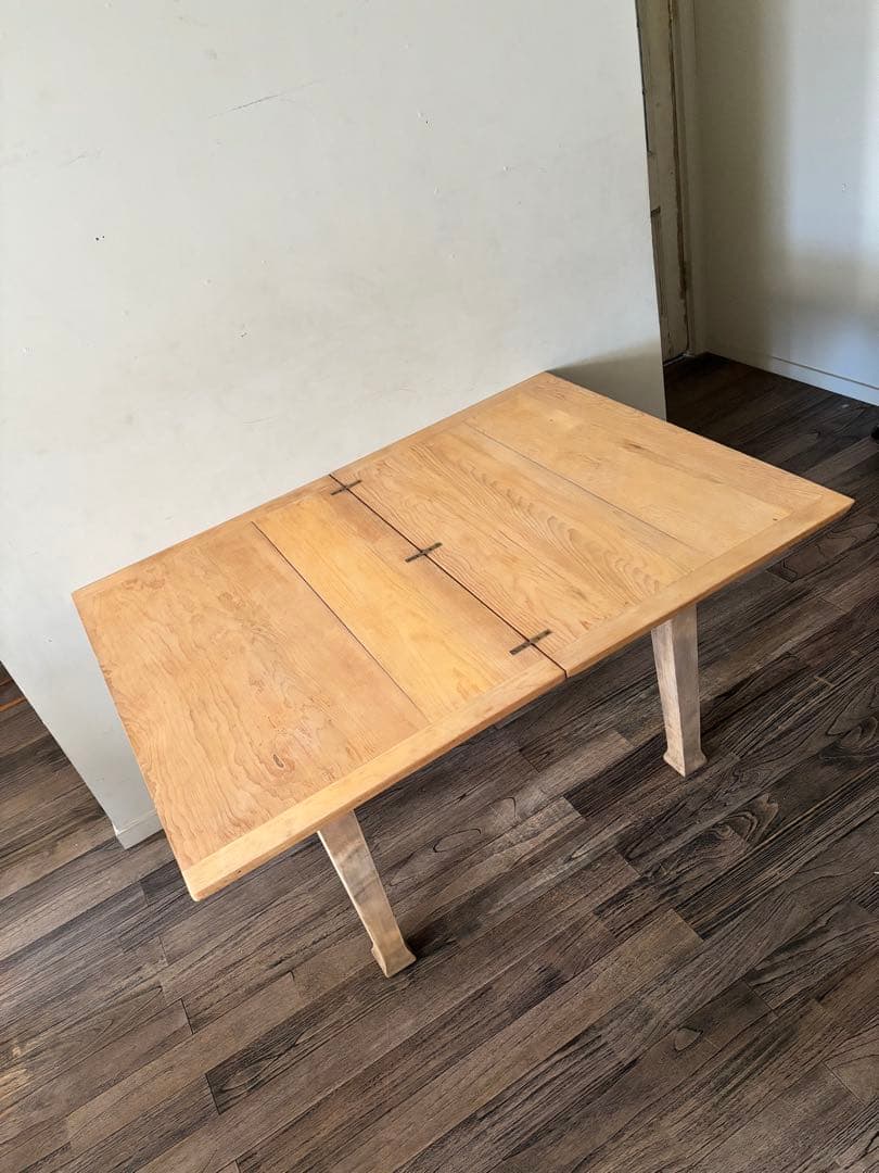 アンティーク　アトリエテーブル　ダイニングテーブル 剥離