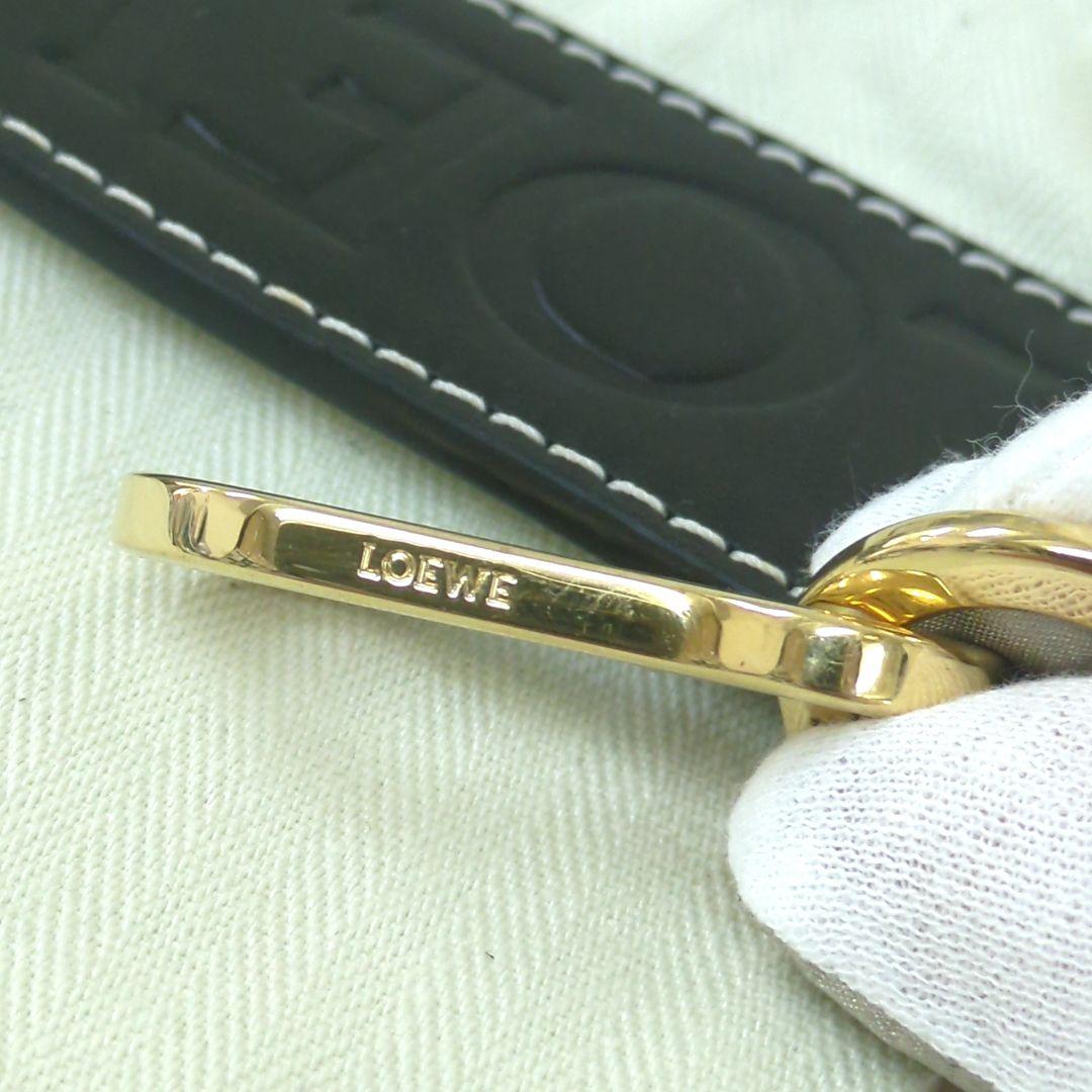 専用★★ロエベ キーリング キーホルダー アナグラム レザー ブラック ホワイト