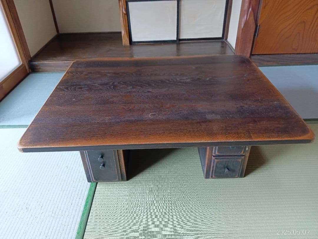 座卓　テーブル　飛騨　引出し付き　民芸家具