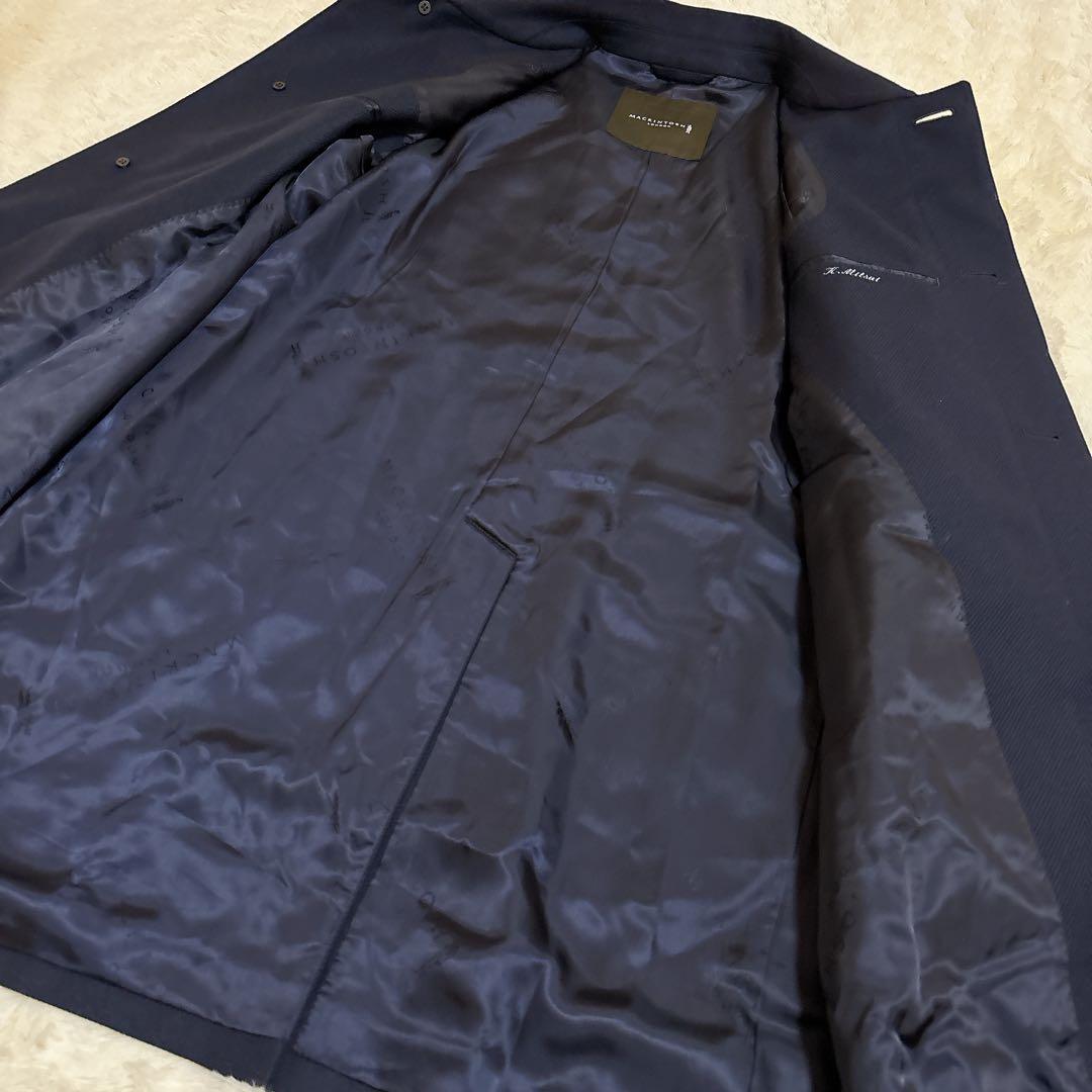 美品☆マッキントッシュロンドン ダンケルド ウール シルク ステンカラーコート