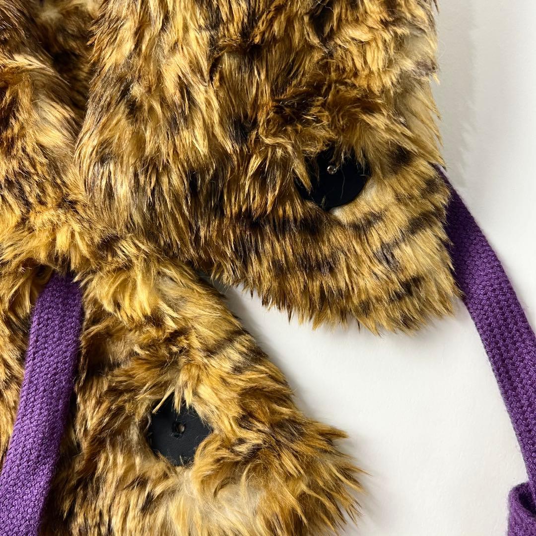 小物 Rhodolirion Eco Fur Hoody Scarf Leopard