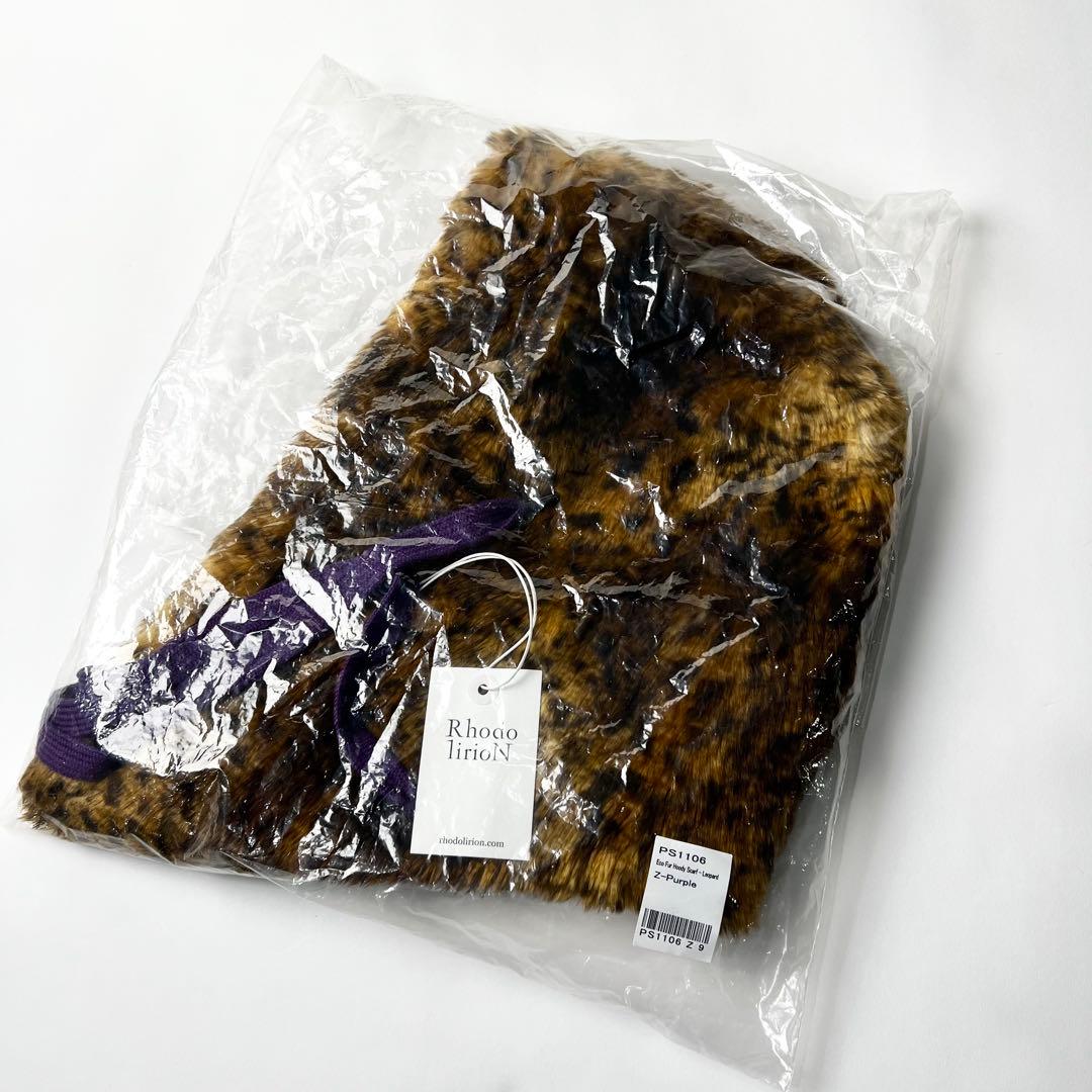 小物 Rhodolirion Eco Fur Hoody Scarf Leopard