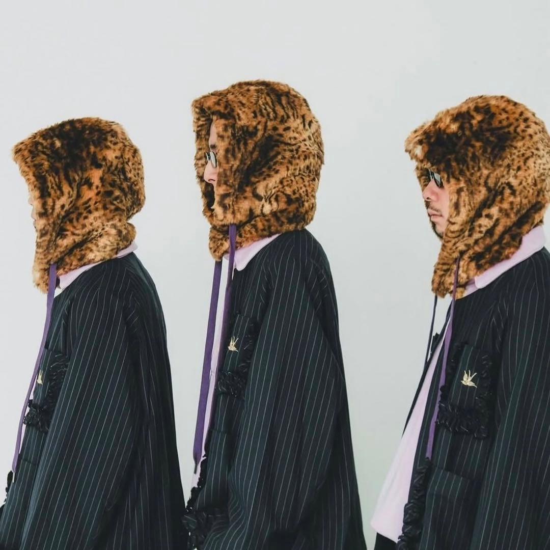 小物 Rhodolirion Eco Fur Hoody Scarf Leopard