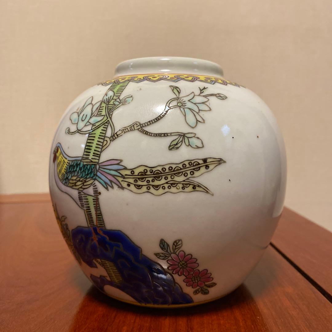 中国50年代の茶壷、輸出品、粉彩