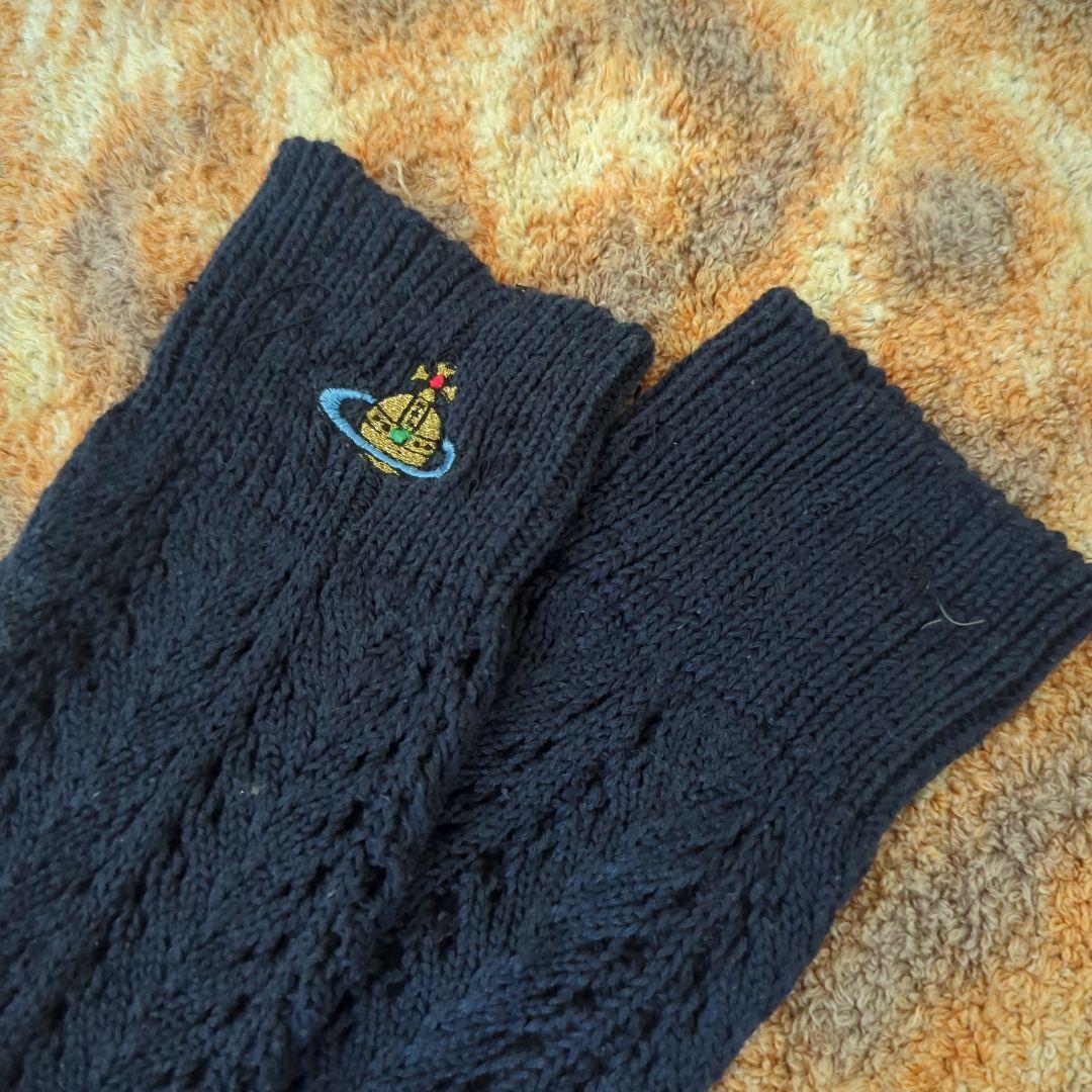 値下 レア ヴィヴィアンウエストウッド　クロシェ編み　ニーハイソックス　3本