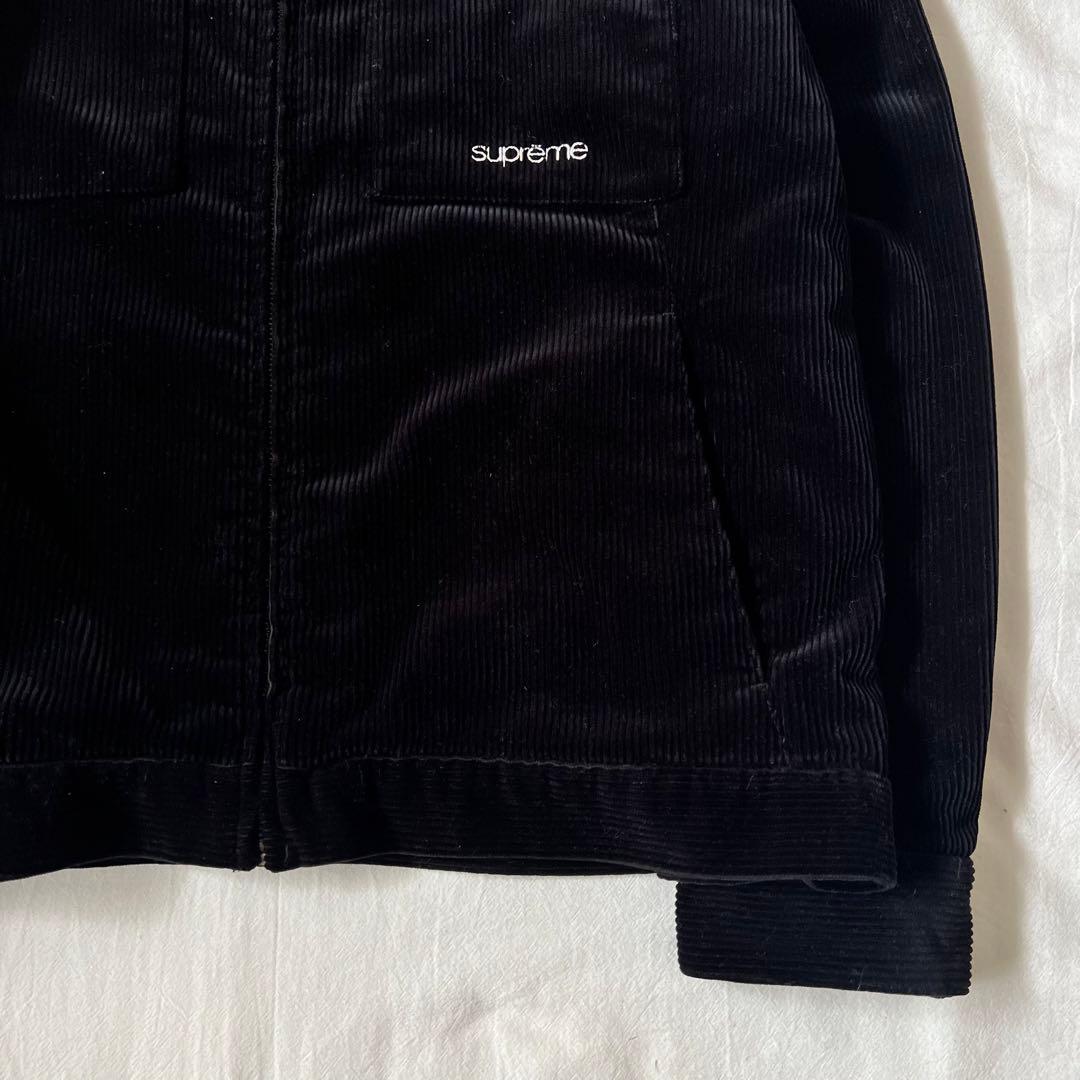 【美品】supreme シュプリーム コーデュロイジャケット フルジップ 黒 L