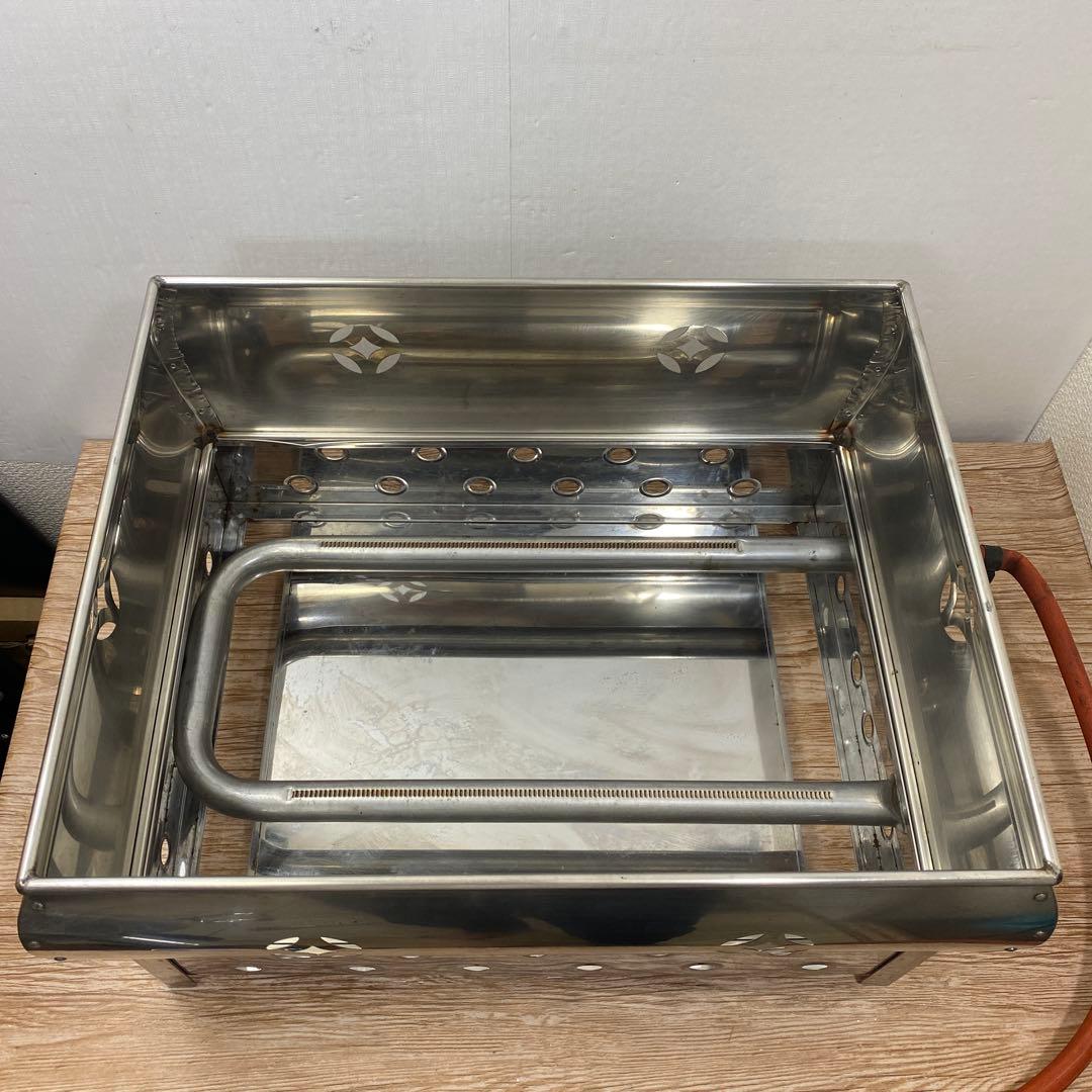 中古品涌井工業 おでんなべ 6ツ切 蓋付プロパン用 約48×38×H31㎝