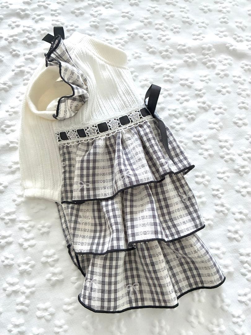 めるちゃん犬服ハンドメイドワンピース