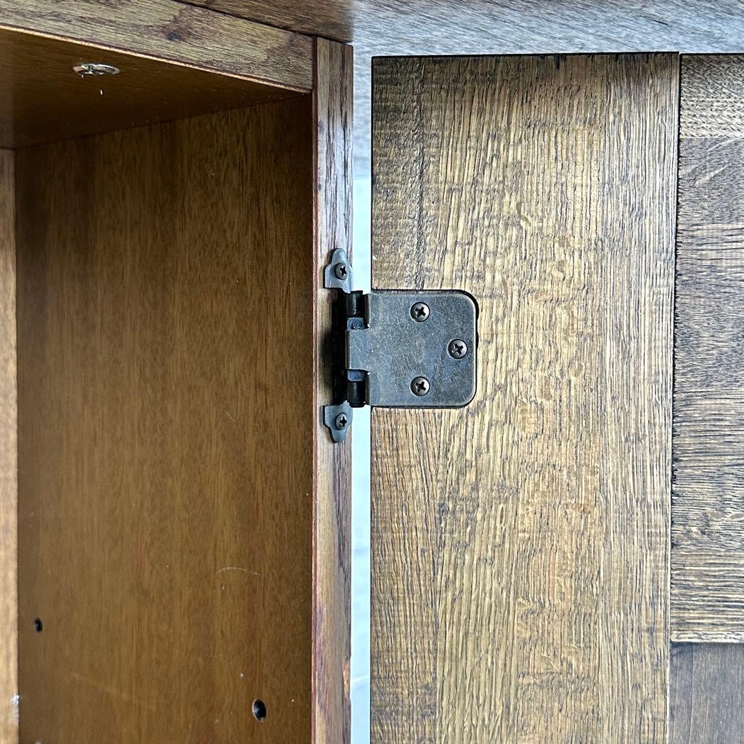 ✦70s✦ 昭和レトロ マルニ木工 円形テーブル 収納キャビネット付き 喫茶店