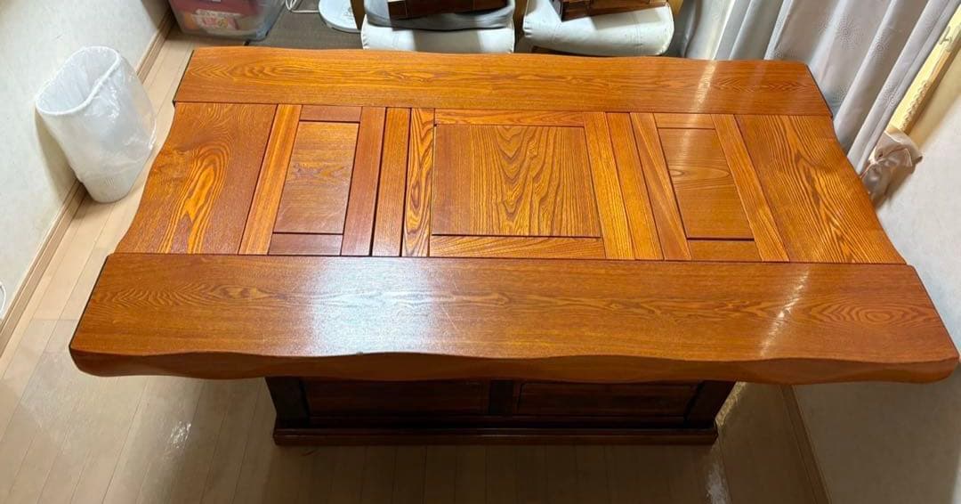 値下げ❗️取りに来て頂ける方限定‼️囲炉裏式　木製アンティーク　ダイニングテーブル