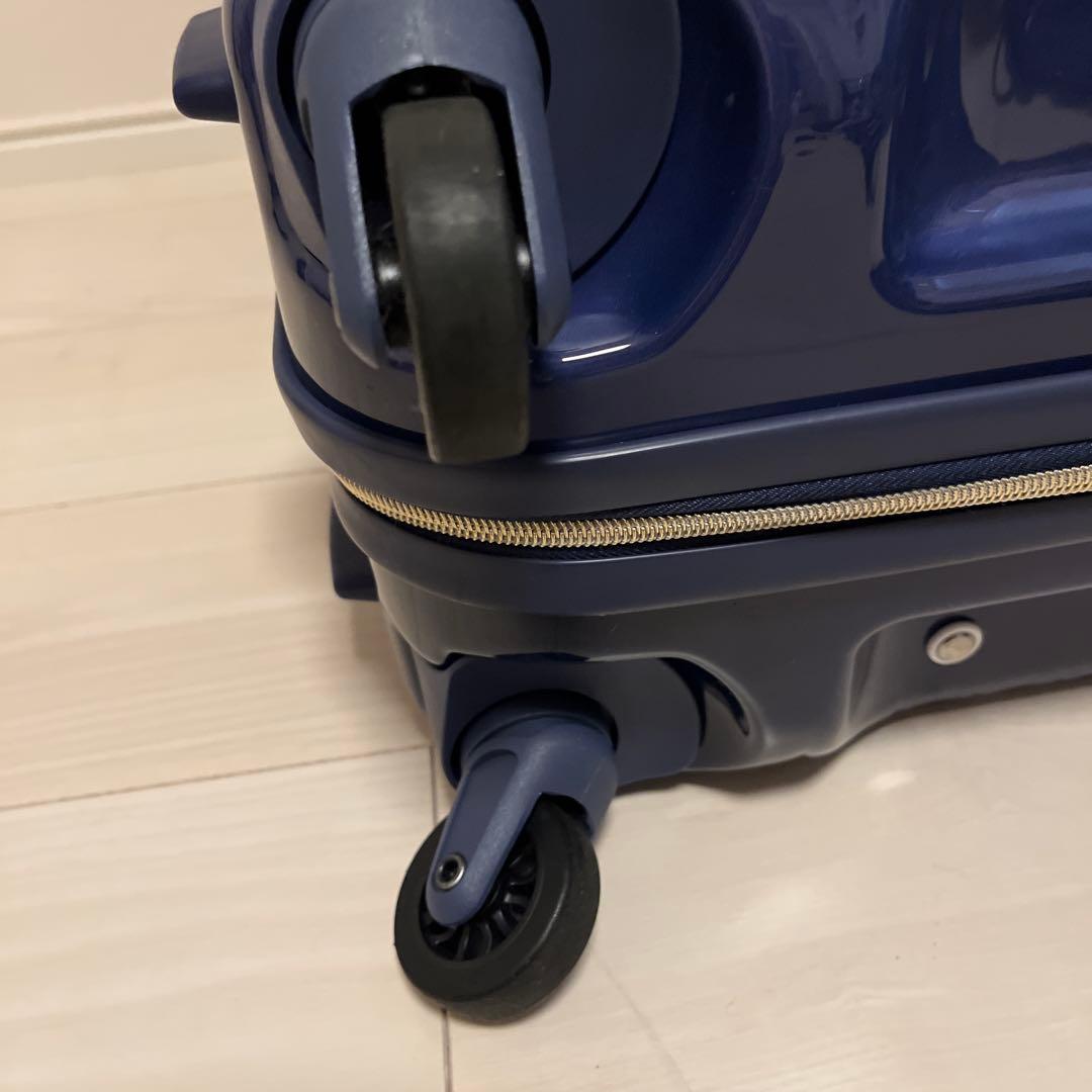 （美品）LUNALUX グラデーションブルー キャリーケース　ミニトランク付き