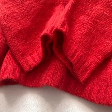 【のすまま】23区　2023AW ベビーアルパカ クロップド ニット 赤