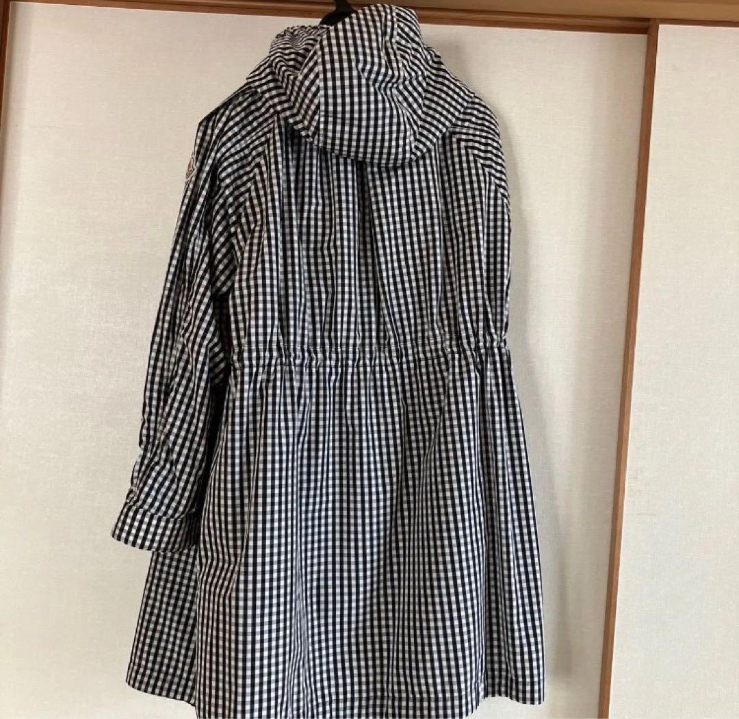 MONCLER フード付きギンガムチェック柄ジャケット　スプリングコート