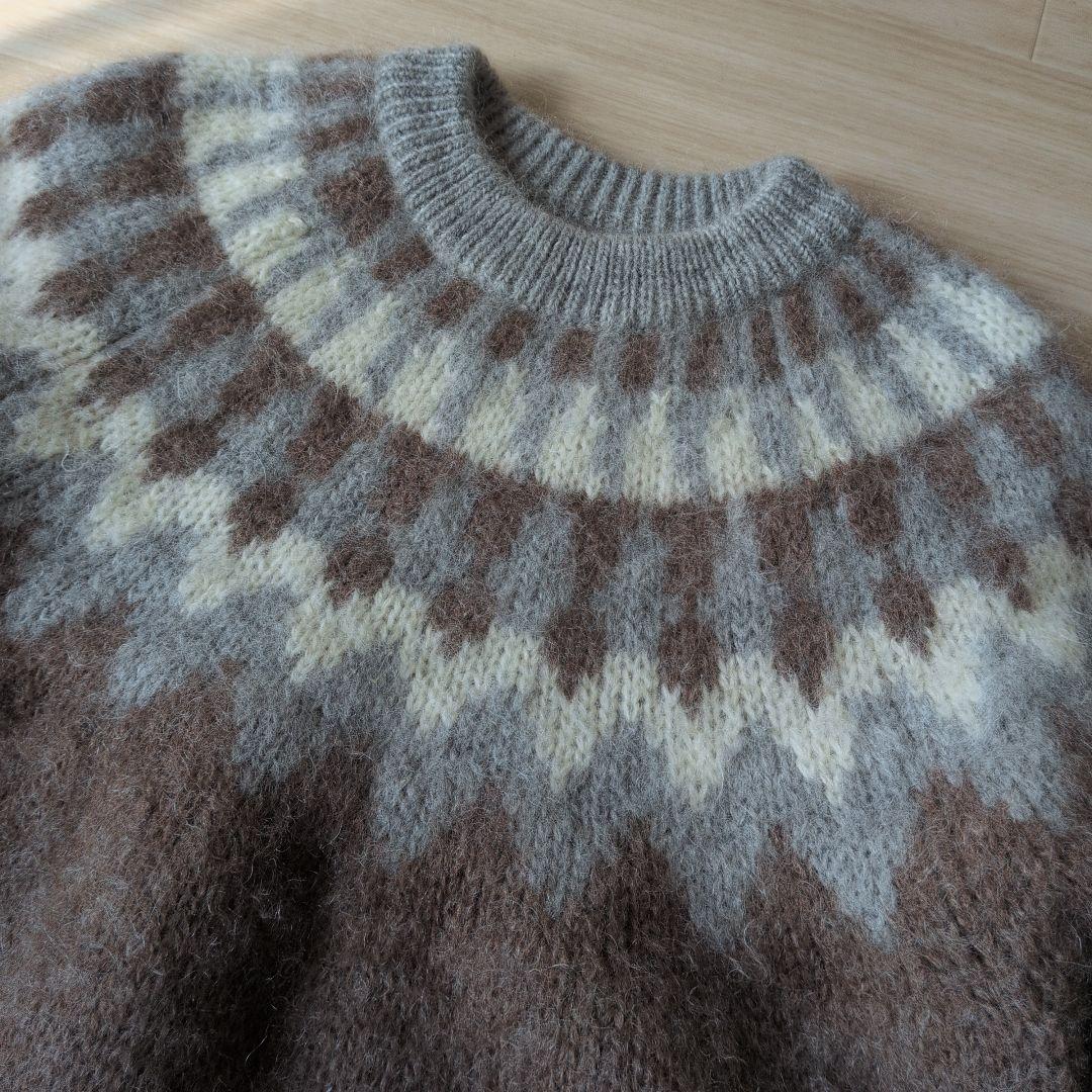 バトナー✨️ノルデイッククルーネックニット　モヘヤ　アルパカ　サイズ1　S.M