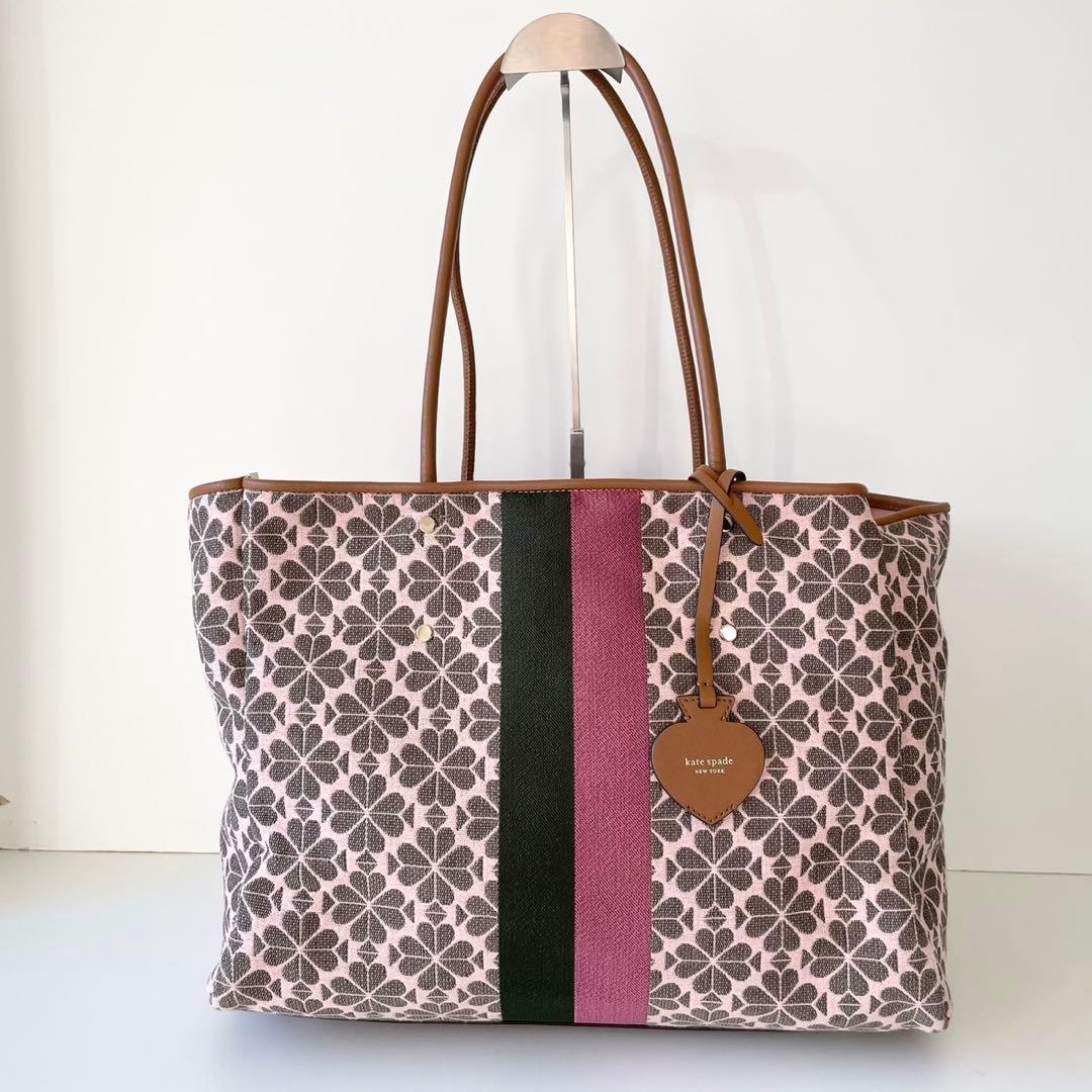 【極美品】kate spade スペード フラワー ジャカード トートバッグ