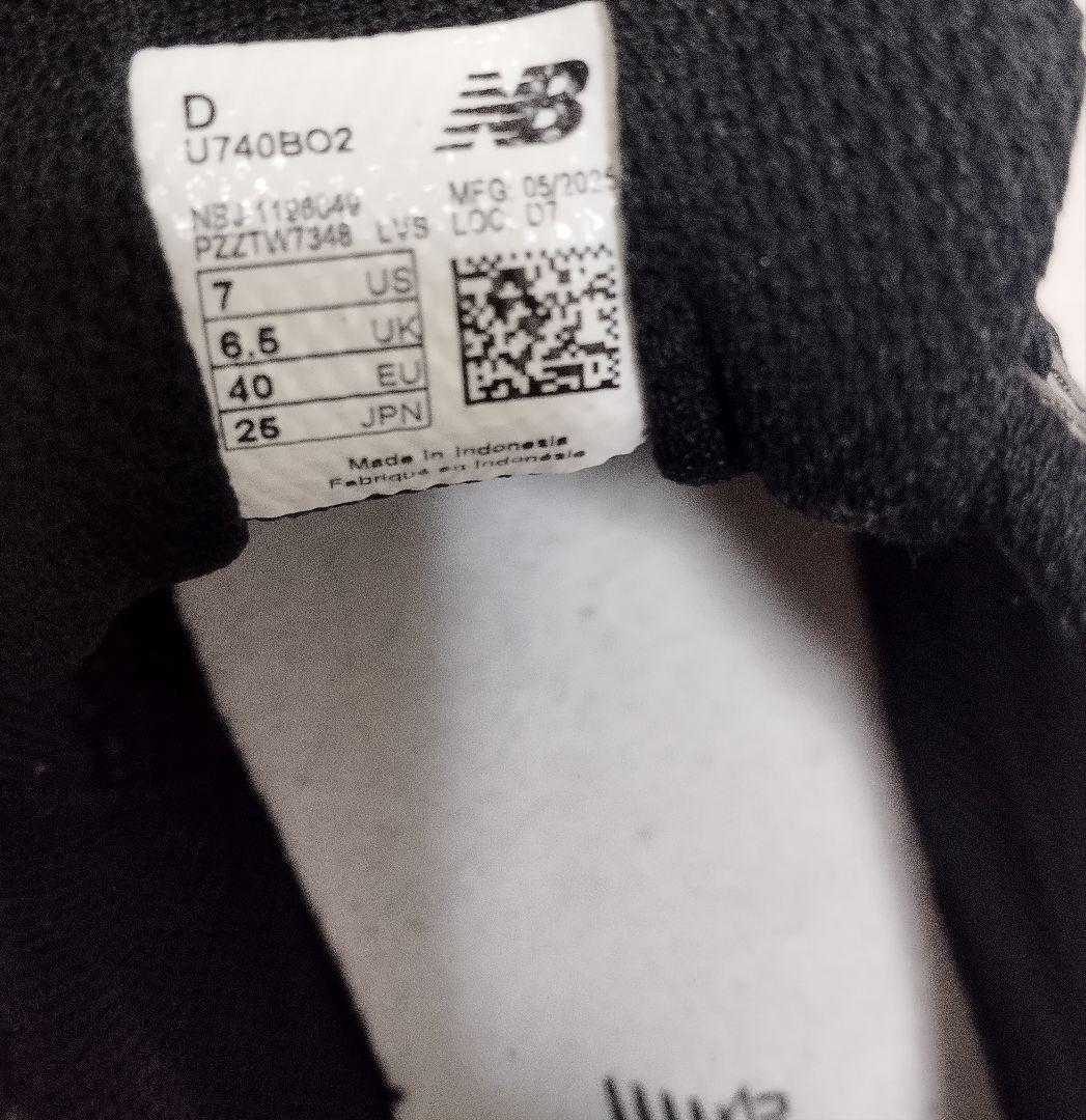 2/1までの出品★＜New Balance＞U740/スニーカー　ブラック　25