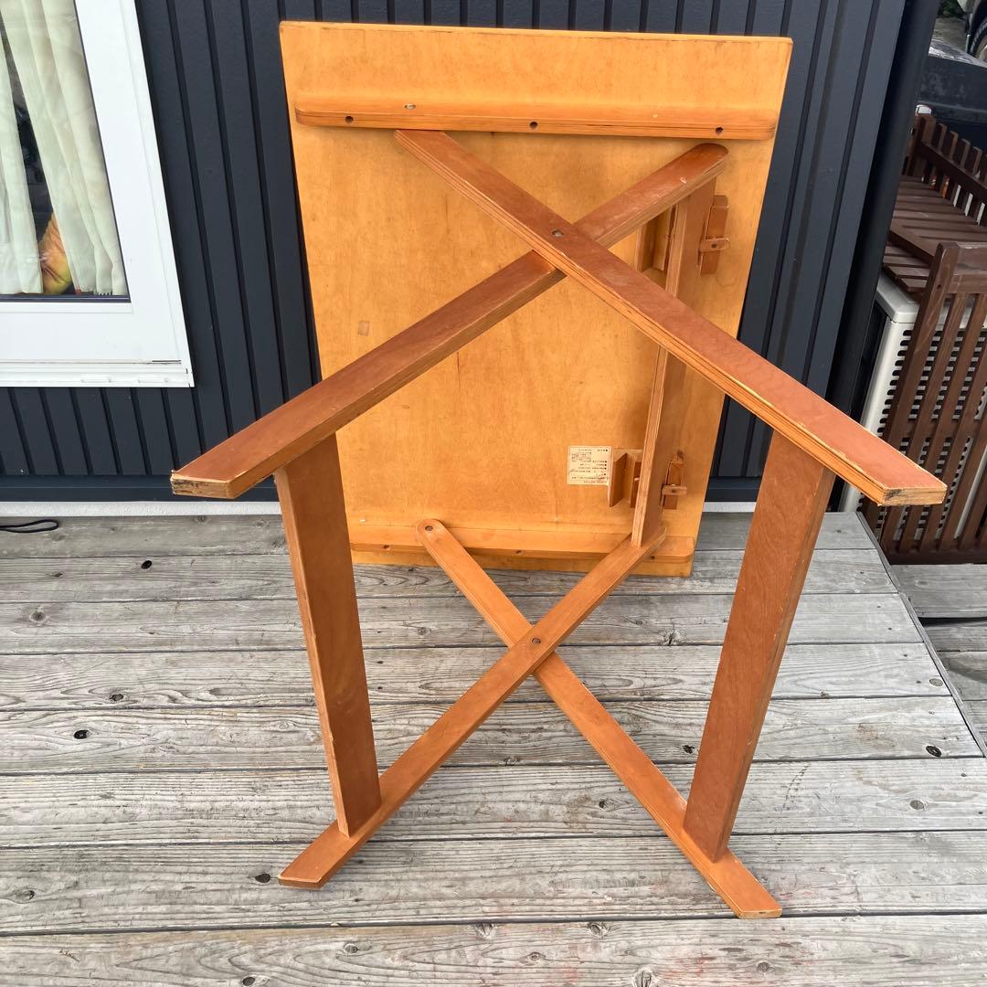 ヴィンテージ 木製 折りたたみ式 ウッドテーブル フォールディングテーブル