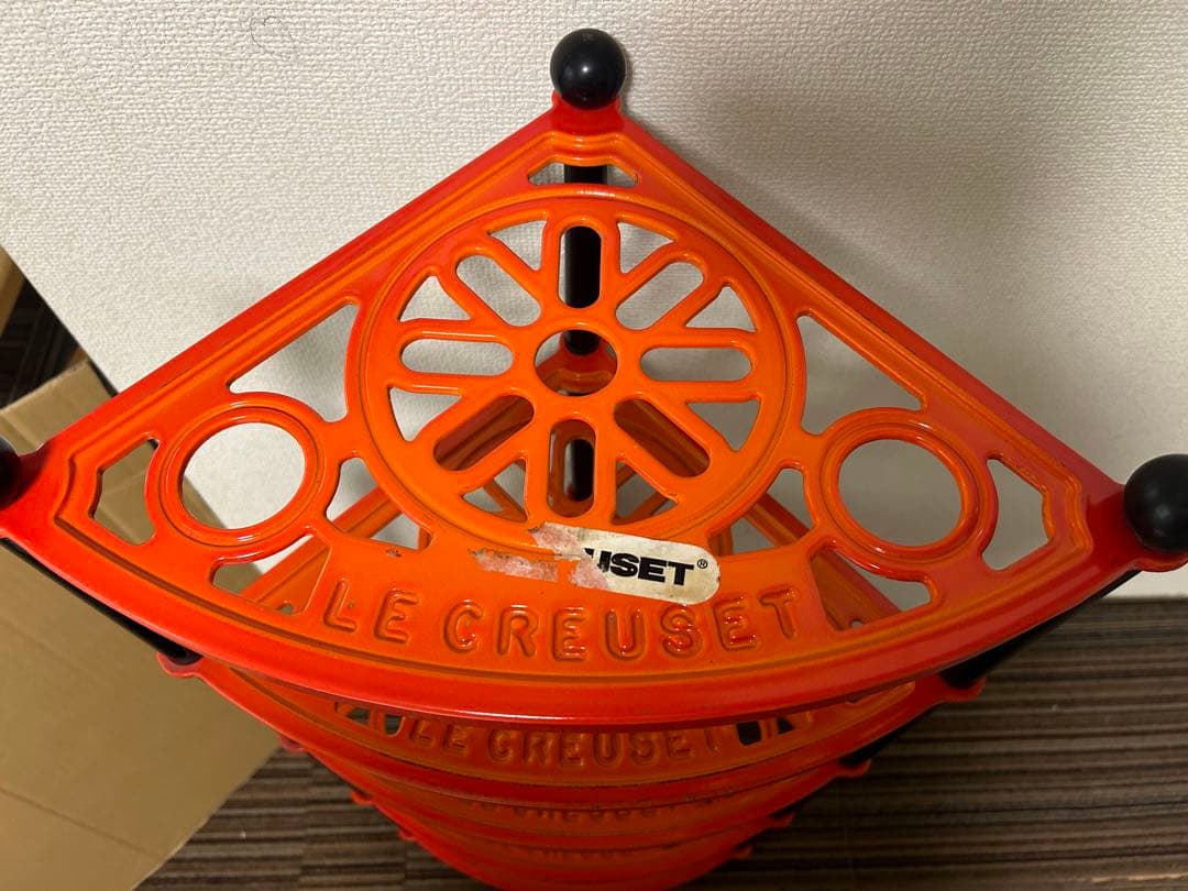 Le Creuset ルクルーゼ ポットスタンド 5段オレンジ　鍋スタンド