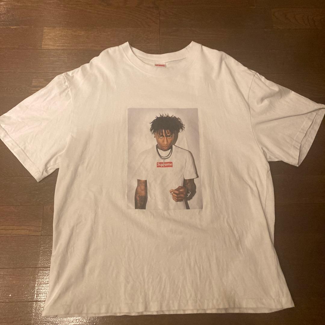 Supremeプリント Tシャツ XL ホワイト　ヤングボーイ