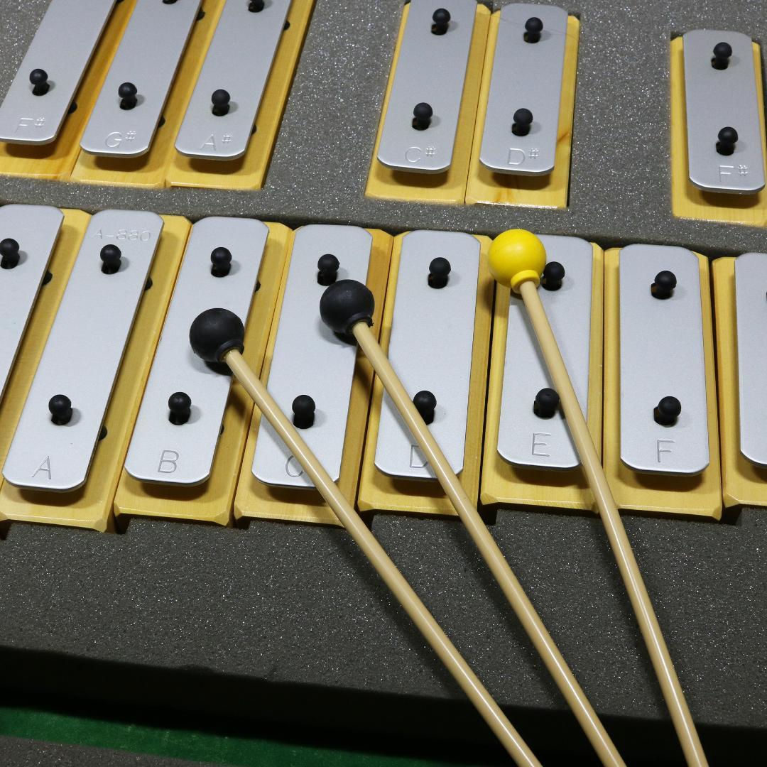 河合楽器 KAWAI 鉄琴 グロッケン 25音 ブロックタイプ 純正ケース付き