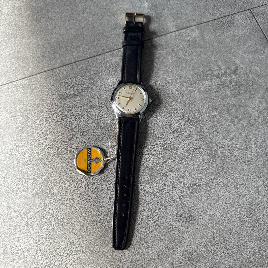 モバード17Jewels手巻き クリームカラー文字盤 箱とタグ付き アンティーク