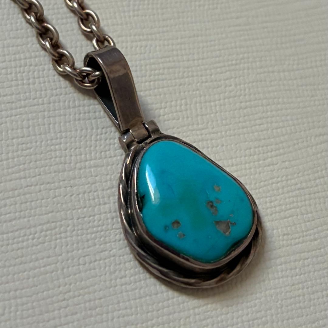 s*！様 シルバーネックレス　ターコイズ　シルバー925 インディアンジュエリー