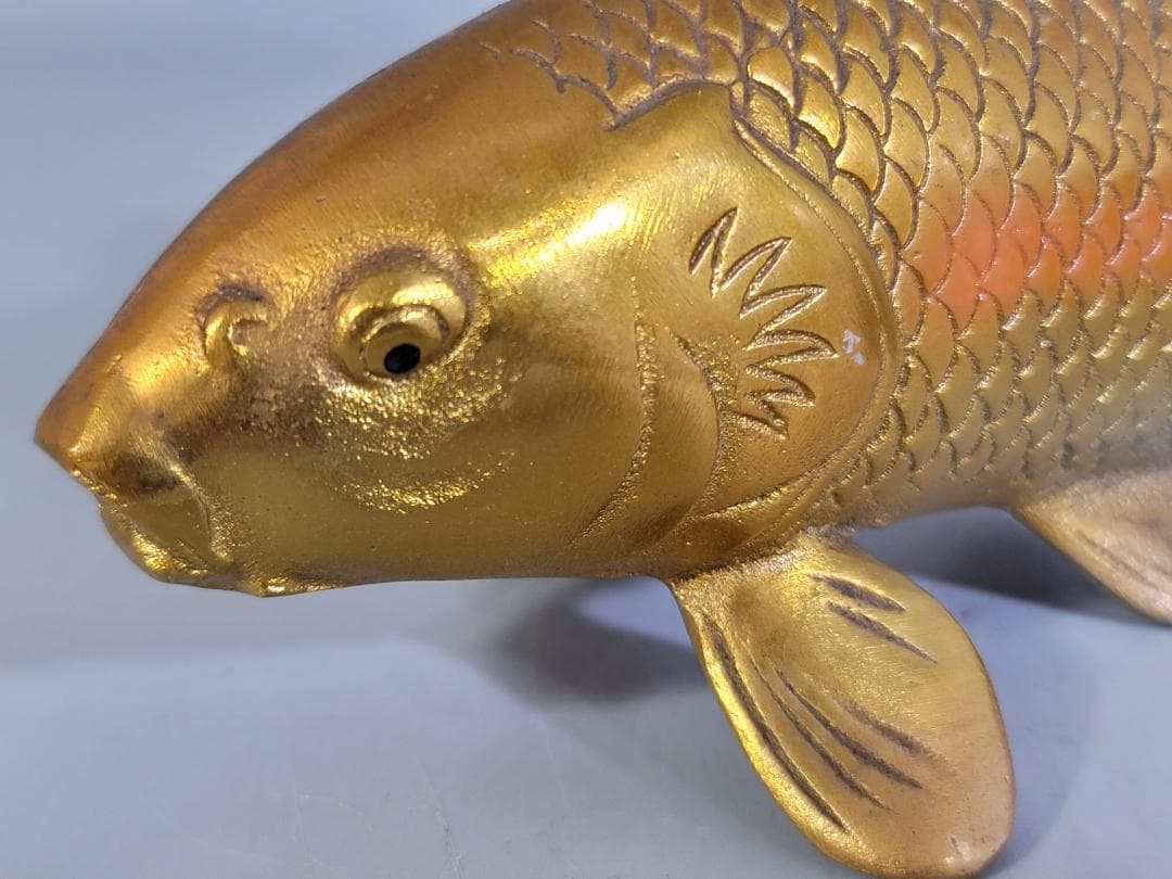 DT593 双魚 金銀 置物 銅製