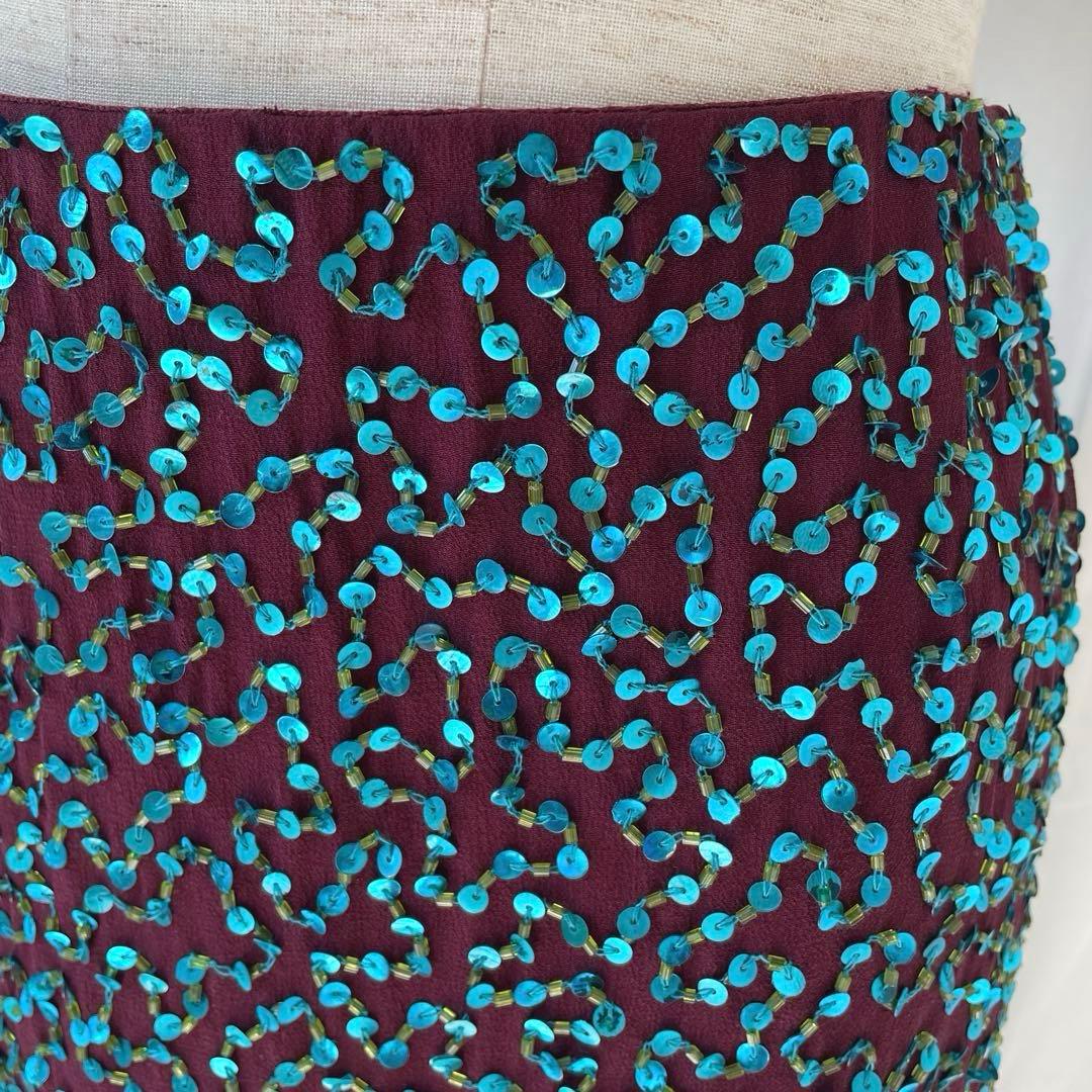 DOLCE & GABBANA スパンコール スカート ストール セット 42