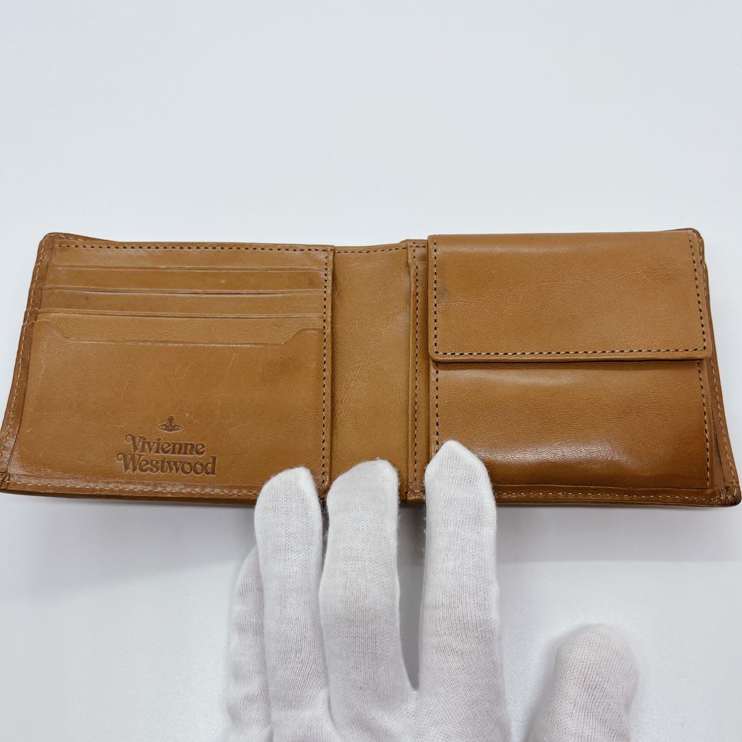 【美品】Vivienne Westwood 二つ折り財布 ブラウン エンベロープ