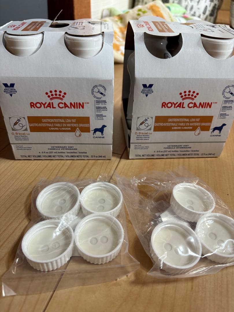 ロイヤルカナン 消化器サポート 低脂肪 流動食7本＋キャップ7個